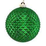 Vickerman Durian Glitter Ball Ornament, 2.75", Green