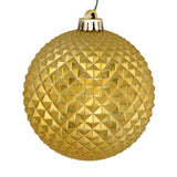Vickerman Durian Glitter Ball Ornament, 2.75", Gold