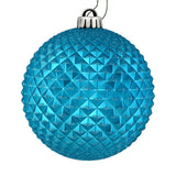 Vickerman Durian Glitter Ball Ornament, 2.75", Turquoise