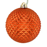 Vickerman Durian Glitter Ball Ornament, 2.75", Burnished Orange