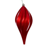 Vickerman UV Candy Swirl Drop Christmas Ornament, 8", Red