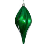 Vickerman UV Candy Swirl Drop Christmas Ornament, 8", Green