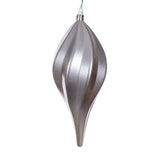 Vickerman UV Candy Swirl Drop Christmas Ornament, 8", Silver
