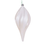 Vickerman UV Candy Swirl Drop Christmas Ornament, 8", White