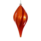 Vickerman UV Candy Swirl Drop Christmas Ornament, 8", Burnished Orange