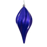 Vickerman UV Candy Swirl Drop Christmas Ornament, 8", Purple