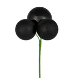 Vickerman 18" Ball Ornament Christmas Pick, 4 per Bag, Black