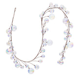 Vickerman 10' Assorted Ball Branch Garland - 2.4", 3" & 4" Balls, Clear Iridescent