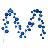 Vickerman 10' Pearl Branch Ball Garland, Blue