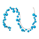 Vickerman 10' Pearl Branch Ball Garland, Turquoise