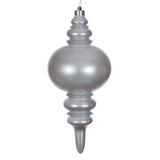 Vickerman 13" Candy Glitter Finial UV, Silver