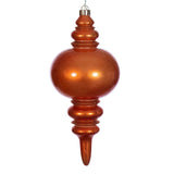 Vickerman 13" Candy Glitter Finial UV, Burnished Orange