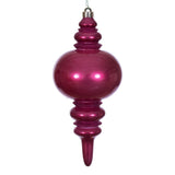Vickerman 13" Candy Glitter Finial UV, Berry Red
