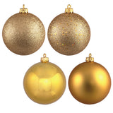 Vickerman Gold Ball Ornament, 2.4", 4-Finish Assortment, 24 per Box