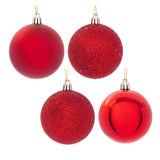 Vickerman Red Ball Ornament, 2.75", 4-Finish Assortment, 20 per Box