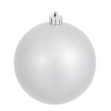 Vickerman Silver Ball Ornament, 4", Candy, 6 per Bag