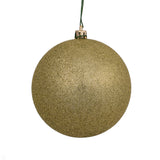 Vickerman Champagne Ball Ornament, 4", Glitter, 6 per Bag