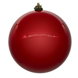 Vickerman Red Ball Ornament, 3", Pearl, 12 per Bag