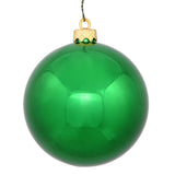 Vickerman Green Ball Ornament, 3", Shiny, 32 per Box