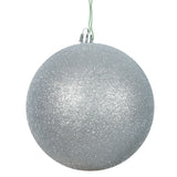 Vickerman Silver Ball Ornament, 2.75", Glitter, 12 per Bag