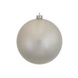 Vickerman Silver Ball Ornament, 3", Candy, 12 per Bag