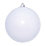 Vickerman White Ball Ornament, 4.75", Pearl, 4 per Bag