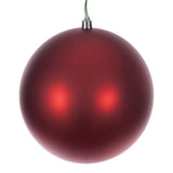 Vickerman Red Ball Ornament, 4", Matte Seamless UV, 6 per Box