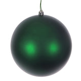 Vickerman Green Ball Ornament, 4", Matte Seamless UV, 6 per Box