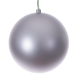 Vickerman Silver Ball Ornament, 4", Matte Seamless UV, 6 per Box