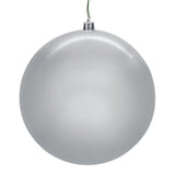 Vickerman Silver Ball Ornament, 4", Pearl Seamless UV, 6 per Box
