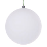 Vickerman White Ball Ornament, 4", Matte Seamless UV, 6 per Box