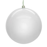 Vickerman White Ball Ornament, 4", Pearl Seamless UV, 6 per Box