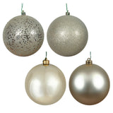 Vickerman Champagne Ball Ornament, 2.4", 4-Finish Assortment, 24 per Box