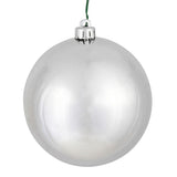 Vickerman Silver Ball Ornament, 2.4", Shiny, 24 per Bag