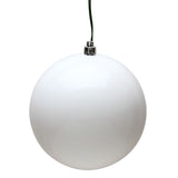 Vickerman White Ball Ornament, 3", Candy, 12 per Bag