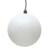 Vickerman White Ball Ornament, 2.4", Glitter, 24 per Bag