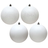 Vickerman White Ball Ornament, 2.4", 4-Finish Assortment, 24 per Box