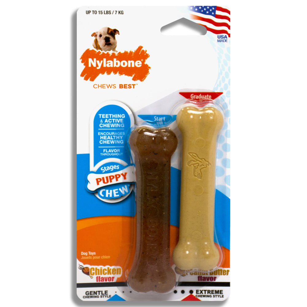 Nylabone Chew Twin Pack - Puppy Petite