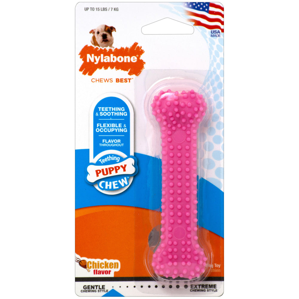 Nylabone Dental Chew Toy - Puppy Petite / Pink