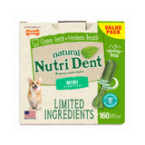 Nylabone Nutri Dent Limited Ingredient Dental Chews - Fresh Breath / Mini, 160 count