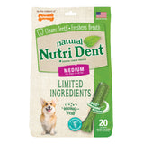 Nylabone Nutri Dent Limited Ingredient Dental Chews - Fresh Breath / Medium, 20 count