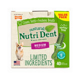Nylabone Nutri Dent Limited Ingredient Dental Chews - Fresh Breath / Medium, 40 count