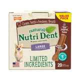 Nylabone Nutri Dent Limited Ingredient Dental Chews - Filet Mignon / Large, 20 count