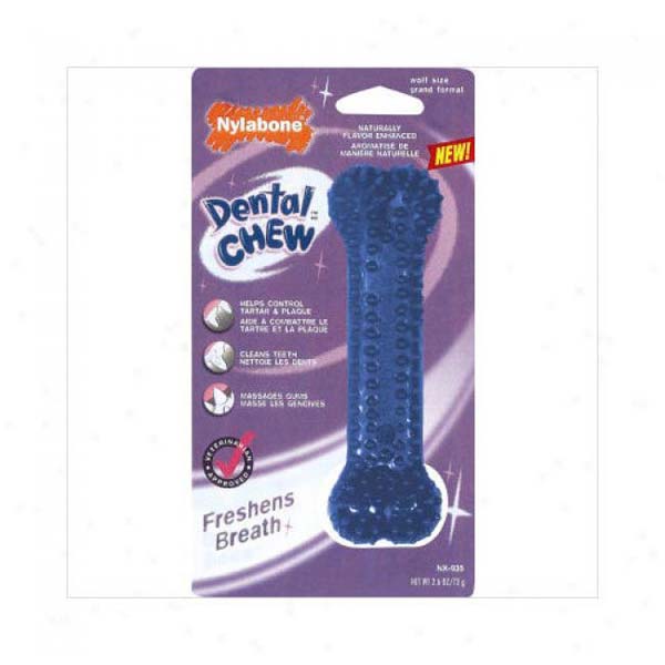 Nylabone Dog Dental Chew Bone - Blue