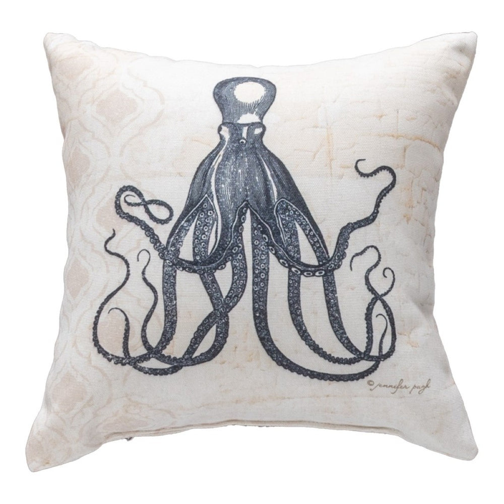 Nautical Wonder & Anchor Climaweave Throw Pillow 12" x 12" By Jennifer Pugh
