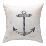 Nautical Wonder & Anchor Climaweave Throw Pillow 12" x 12" By Jennifer Pugh