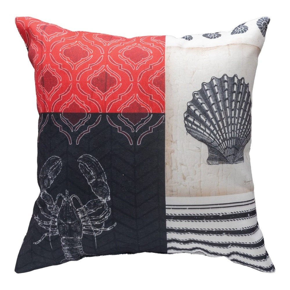 Nautical Wonder & Seashell Climaweave Throw Pillow 18" x 18" By Jennifer Pugh