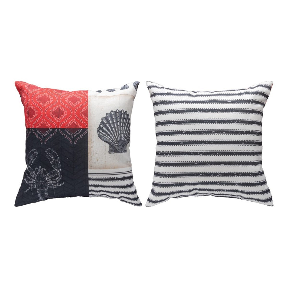 Nautical Wonder & Seashell Climaweave Throw Pillow By Manual Woodworkers & Weavers