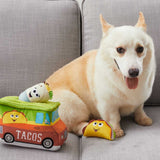 Outward Hound Hide A Taco Plush Dog Toy - Red / Green
