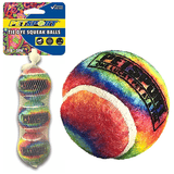 PetSport Tie Dye Squeak Tennis Ball Dog Toys 3-Pack (2 Sizes Available)